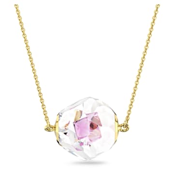 Curiosa Halskette, Nahezu schwebender Chaton, Rosa, Goldlegierungsschicht - Swarovski, 5641732