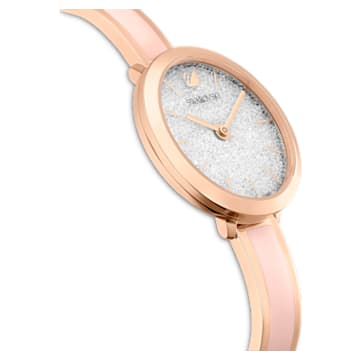 Ρολόι Crystalline Delight, Eλβετικής κατασκευής, Μεταλλικό μπρασελέ, Ροζ, Φινίρισμα σε χρυσό σαμπανί τόνο - Swarovski, 5642221