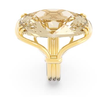 Harmonia cocktail ring, Oversized crystal, Gold tone, Gold-tone plated - Swarovski, 5642341