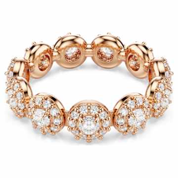 Una Angelic ring, Round cut, White, Rhodium plated | Swarovski