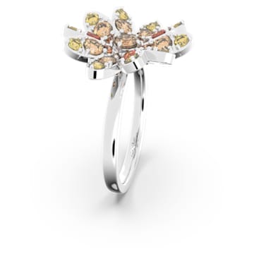 Eternal Flower Ring, Blume, Mehrfarbig, Rhodiniert - Swarovski, 5642862