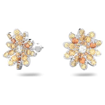 Eternal Flower stud earrings, Flower, Multicolored, Mixed metal finish - Swarovski, 5642872