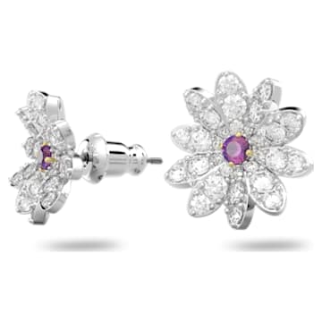 Eternal Flower stud earrings, Flower, Pink, Mixed metal finish - Swarovski, 5642873