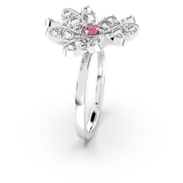 Eternal Flower Ring, Blume, Rosa, Metallmix - Swarovski, 5642892