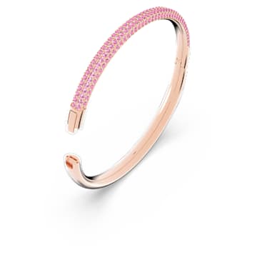Stone bangle, Pink, Rose gold-tone finish - Swarovski, 5642915