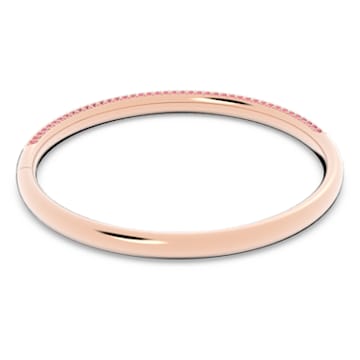Stone bangle, Pavé, Pink, Rose gold-tone finish - Swarovski, 5642915