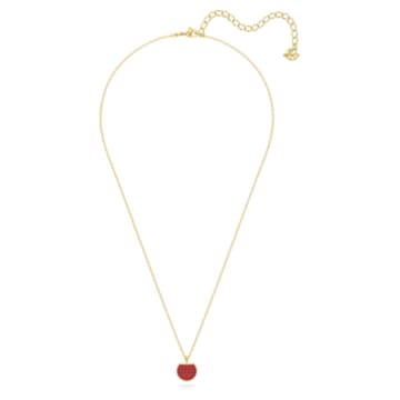 Ginger pendant, Pavé, Red, Gold-tone plated - Swarovski, 5642941