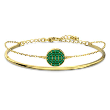 Bracelete Ginger, Pavé, Verde, Lacado a dourado - Swarovski, 5642949