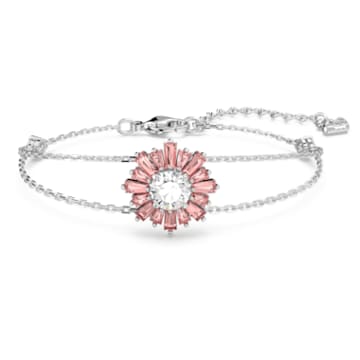 Sunshine bracelet, Sun, Pink, Rhodium plated - Swarovski, 5642968