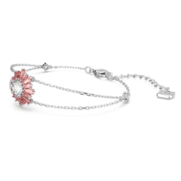 Sunshine bracelet, Sun, Pink, Rhodium plated - Swarovski, 5642968