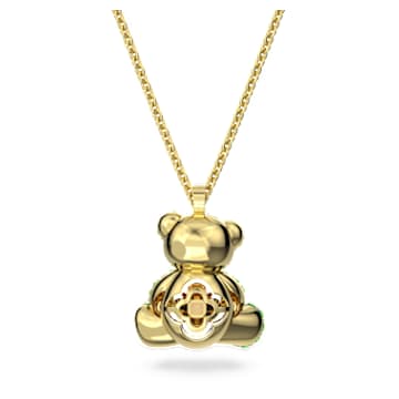 Teddy Anhänger, Bär, Grün, Goldlegierungsschicht - Swarovski, 5642975