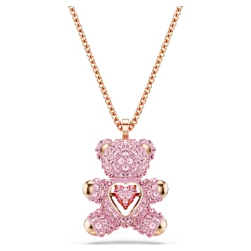 Teddy pendant, Pink, Rose gold-tone plated - Swarovski, 5642976