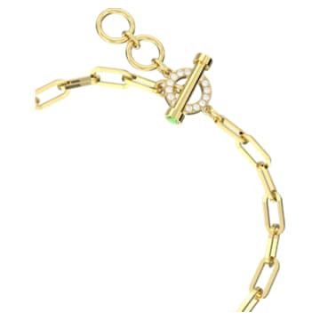 Bracelet Teddy, Vert, Placage de ton or - Swarovski, 5642977