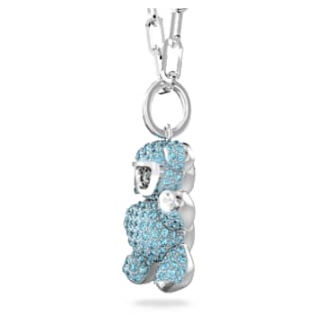 Pendentif Teddy, Ours, Bleu, Métal rhodié - Swarovski, 5642979