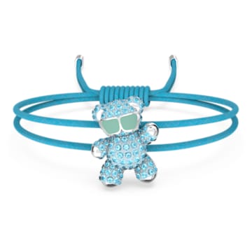 Teddy 手链, 蓝色, 镀铑 - Swarovski, 5642980