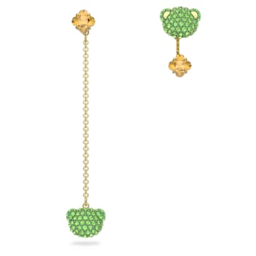 Teddy earrings, Multicoloured, Gold-tone plated - Swarovski, 5642981