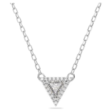 Collar Ortyx, Talla triangular, Blanco, Baño de rodio - Swarovski, 5642983