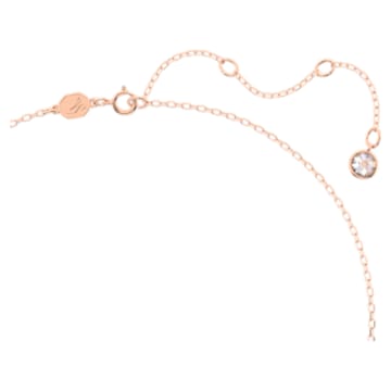 Ortyx Y necklace, Triangle cut, White, Rose gold-tone plated - Swarovski, 5642984