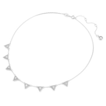 Collar Ortyx, Talla triangular, Blanco, Baño de rodio - Swarovski, 5643021