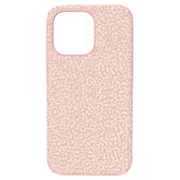 High smartphone case, iPhone® 13 Pro, Pink by SWAROVSKI