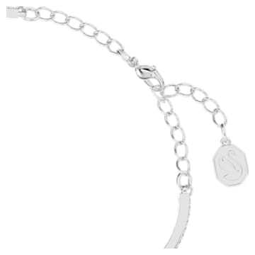 Ortyx bracelet, Triangle cut, Pavé, White, Rhodium plated - Swarovski, 5643732