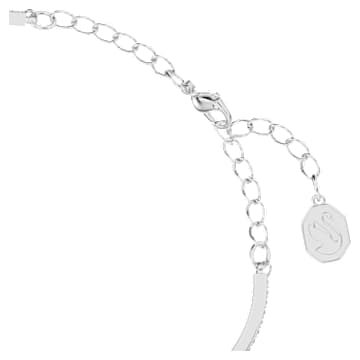 Ortyx bracelet, Triangle cut, Pavé, White, Rhodium plated - Swarovski, 5643733