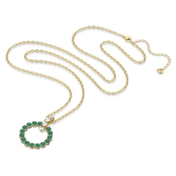 Exalta pendant, Green, Gold-tone plated - Swarovski, 5643753