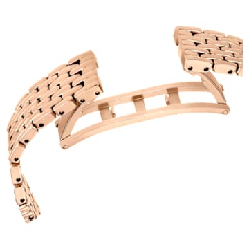 Zegarek Attract, Swiss Made, Oprawa brukowa pełna, Metalowa bransoleta, W odcieniu różowego złota, Powłoka w odcieniu różowego złota - Swarovski, 5644053