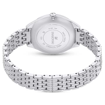 Attract watch, Swiss Made, Full pavé, Metal bracelet, Silver tone, Stainless steel - Swarovski, 5644062