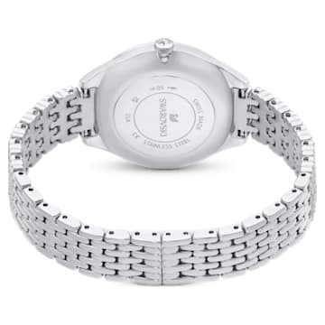 Ceas Attract, Fabricat în Elveția, Complet pavé, Brățară de metal, Nuanță argintie, Oțel inoxidabil - Swarovski, 5644062