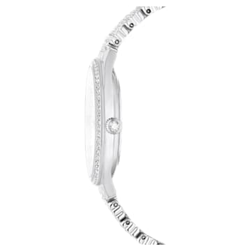 Attract watch, Swiss Made, Full pavé, Metal bracelet, Silver tone, Stainless steel - Swarovski, 5644062