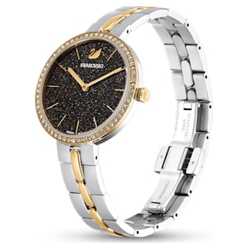Cosmopolitan Uhr, Schweizer Produktion, Metallarmband, Schwarz, Metallmix - Swarovski, 5644072