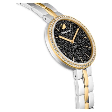 Zegarek Cosmopolitan, Swiss Made, Metalowa bransoleta, Czarny, Wykończenie z różnobarwnych metali - Swarovski, 5644072