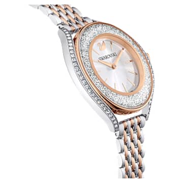 Crystalline Aura horloge, Swiss Made, Metalen armband, Roségoudkleurig, Gemengde metaalafwerking - Swarovski, 5644075