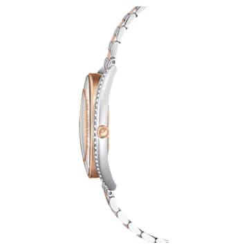 Crystalline Aura 腕表, 瑞士制造, 金属手链, 玫瑰金色调, 混合金属润饰 - Swarovski, 5644075