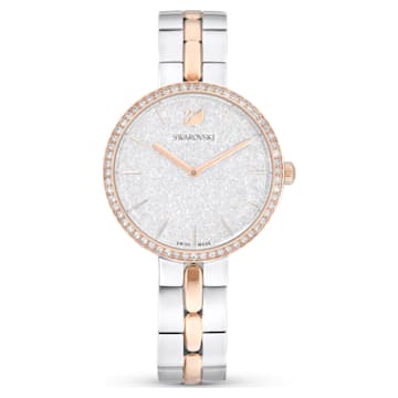 Cosmopolitan Uhr, Schweizer Produktion, Metallarmband, Weiß, Metallmix - Swarovski, 5644081