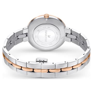 Cosmopolitan watch, Swiss Made, Metal bracelet, White, Mixed metal finish - Swarovski, 5644081