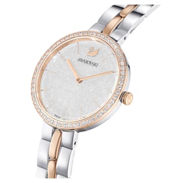 Cosmopolitan horloge, Swiss Made, Metalen armband, Wit, Roségoudkleurige afwerking - Swarovski, 5644081