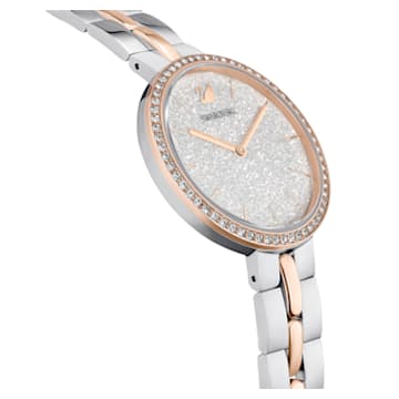 Cosmopolitan horloge, Swiss Made, Metalen armband, Wit, Roségoudkleurige afwerking - Swarovski, 5644081