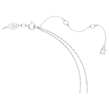 Gema gelaagde ketting, Verschillende slijpvormen, Bloem, Wit, Rodium toplaag - Swarovski, 5644658