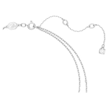 Gema Halskette im Lagenlook, Verschiedene Schliffe, Blume, Weiß, Rhodiniert - Swarovski, 5644658