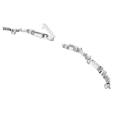 Collana Gema, Taglio misto, Fiore, Bianca, Placcato rodio - Swarovski, 5644666