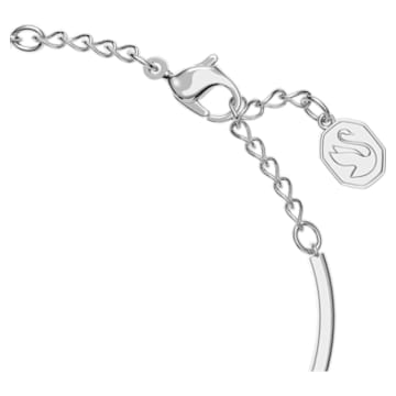 Gema armband, Verschillende slijpvormen, Bloem, Wit, Rodium toplaag - Swarovski, 5644681