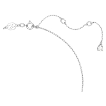 Gema pendant, Flower, White, Rhodium plated - Swarovski, 5644683