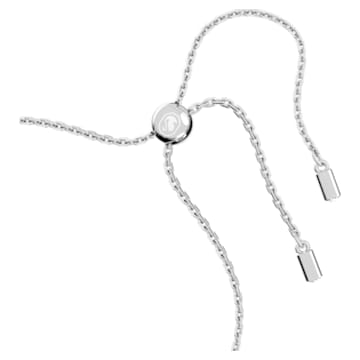 Gema armband, Verschillende slijpvormen, Bloem, Wit, Rodium toplaag - Swarovski, 5644684