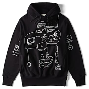 ADVISORY BOARD CRYSTALS, Dazzling Colorless Objects hoodie, Black - Swarovski, 5644720