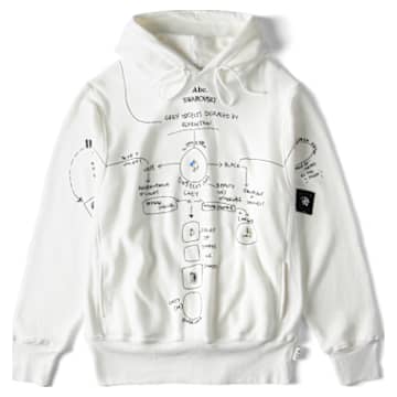 ADVISORY BOARD CRYSTALS, Gray Objects Displaced by Refraction Kapuzenpullover, Weiß - Swarovski, 5644722
