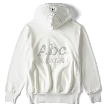 ADVISORY BOARD CRYSTALS, Gray Objects Displaced by Refraction hoodie, White - Swarovski, 5644724