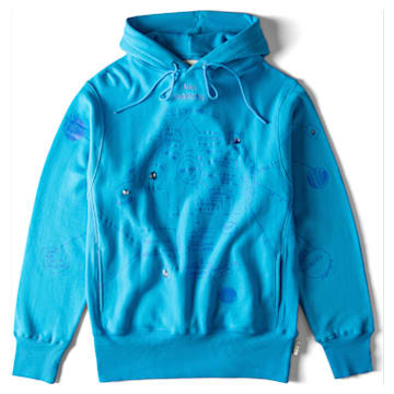 ADVISORY BOARD CRYSTALS, Subjective Halos hoodie, Blue - Swarovski, 5644728
