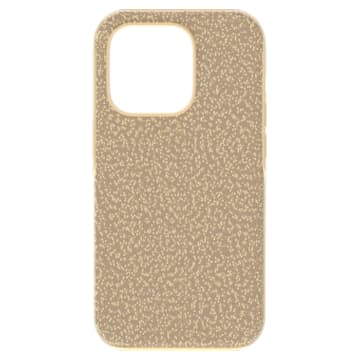 High smartphone case, iPhone® 14 Pro, Gold tone - Swarovski, 5644915